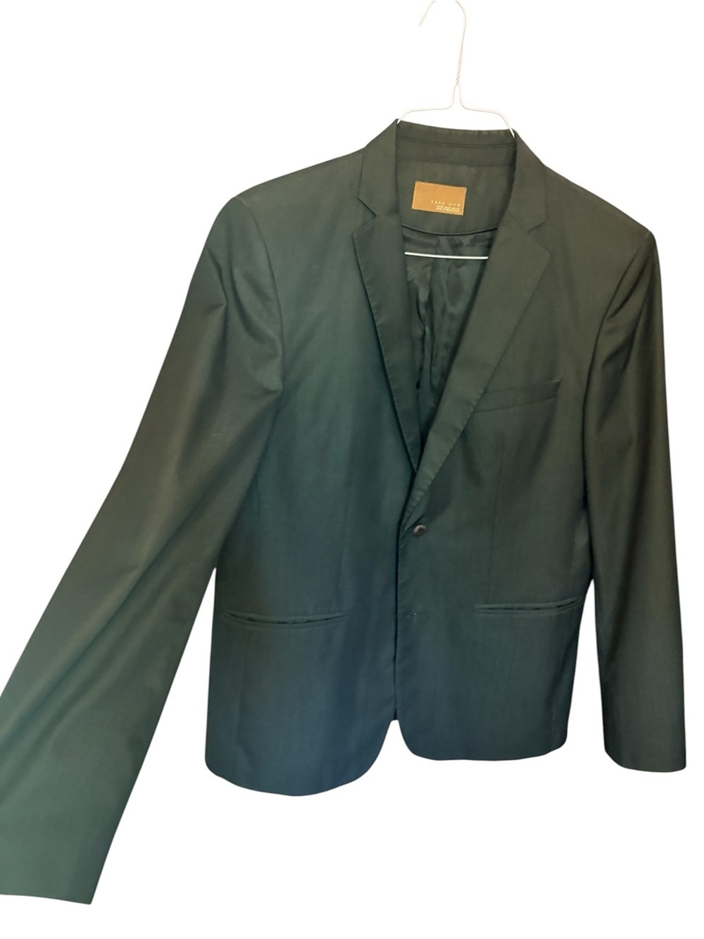 Zara Men's Black Single-Breasted Blazer